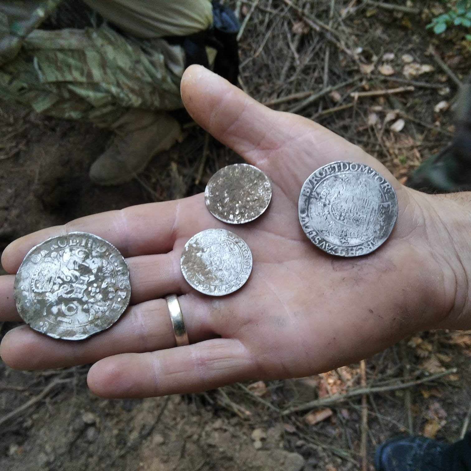 Detectives found the robber's gold and silver treasure